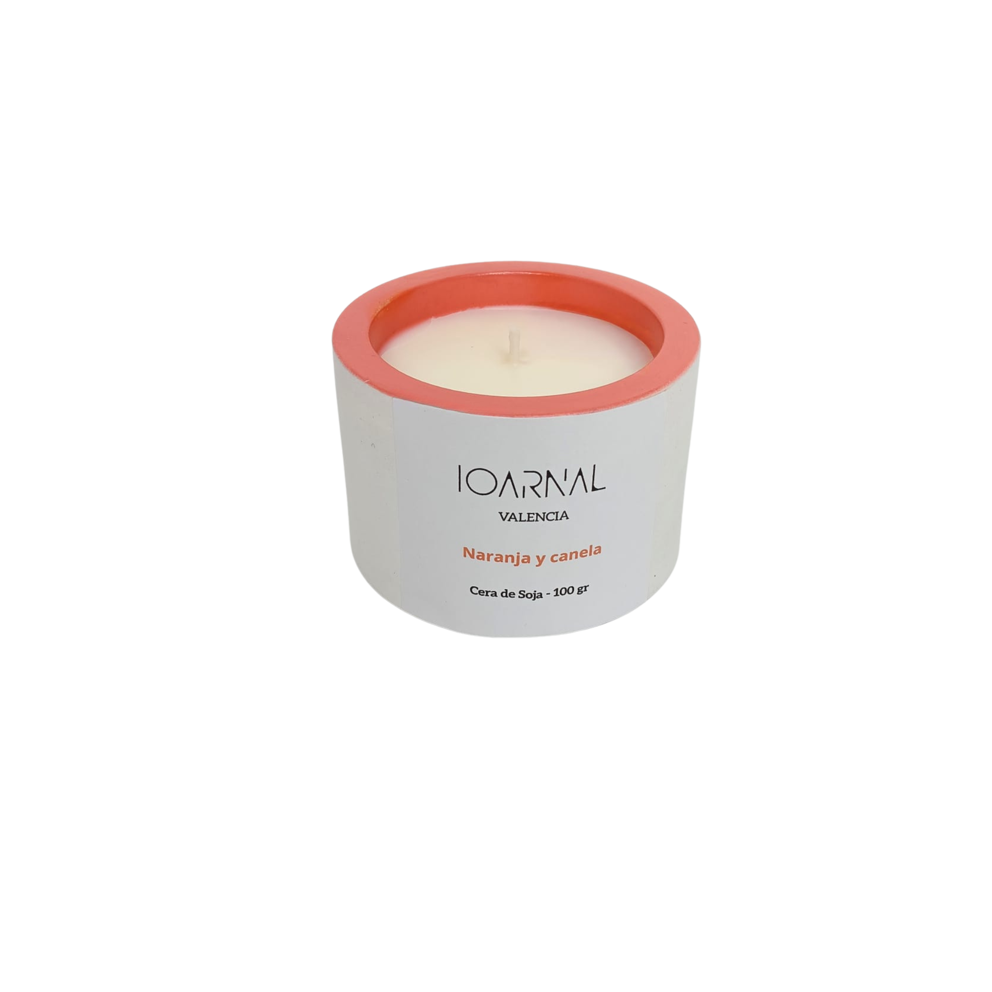 Vela de soja Naranja y Canela | Vela aromática artesanal | IOARNAL Valencia