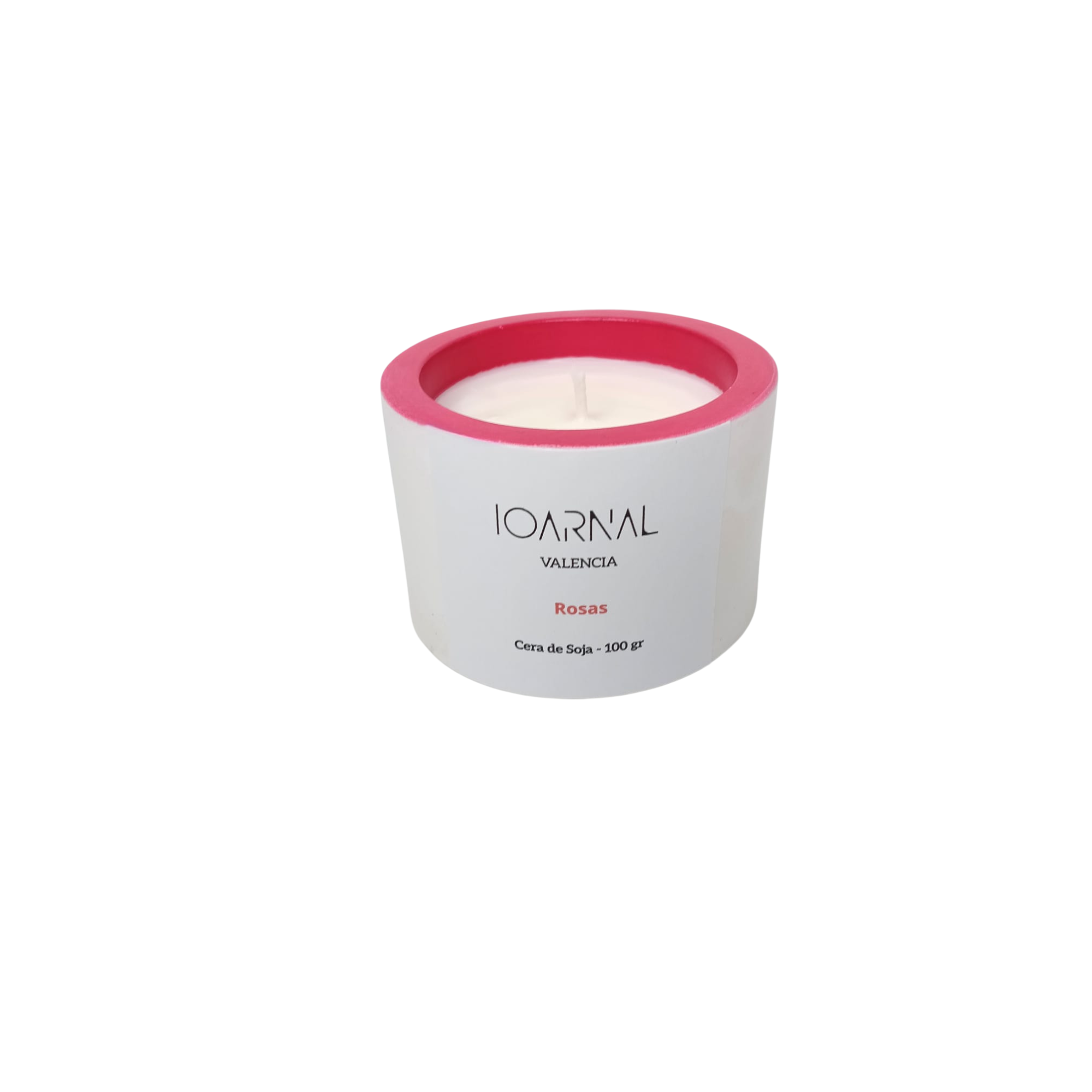 Vela de soja Rosas | Vela aromática floral artesanal | IOARNAL